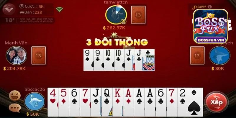 Cách tham gia chơi tiến lên BossFun